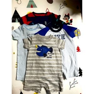 Carters 6 mos romper bundle! Washed but never worn!